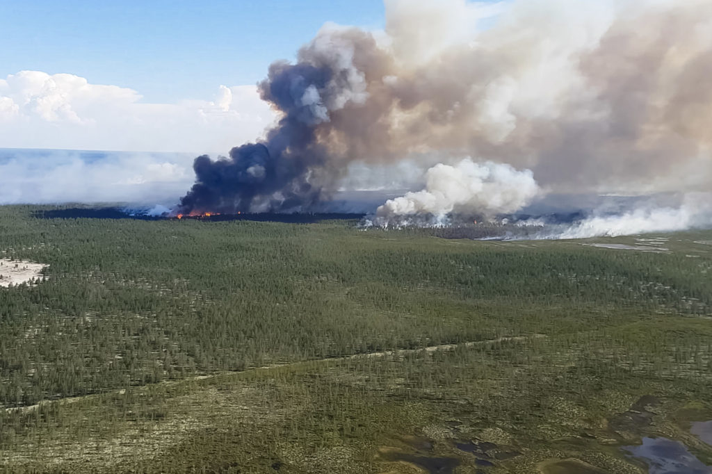 natuurbrand in Siberië
